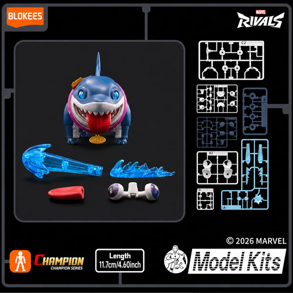 Blokees Marvel Rivals Champion Class 12 Jeff The Land Shark Model Kit